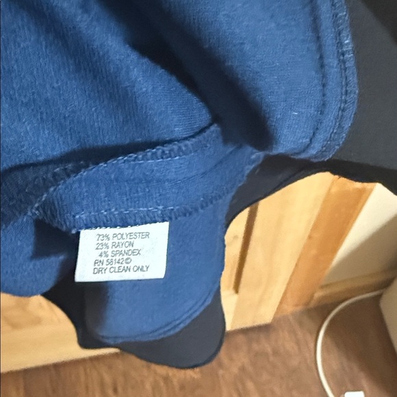 London Times Blue and Black Midi Dress - Picture 4 of 4